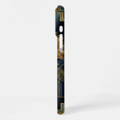 Black Gold Teal iPhone 16 Pro Max Case Hoesje (Linkerkant)