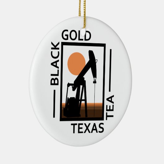 Black Gold Texas Tea Keramisch Ornament (Rechts)