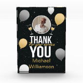 Black & Gold Thank You – Retirement Keepsake Fotoblokken (Voorkant)