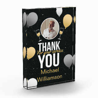 Black & Gold Thank You – Retirement Keepsake Fotoblokken