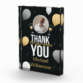 Black & Gold Thank You – Retirement Keepsake Fotoblokken (Rechts)