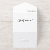 Black Gold Til Death Do Us Part Wedding All In One Uitnodiging (Buiten)