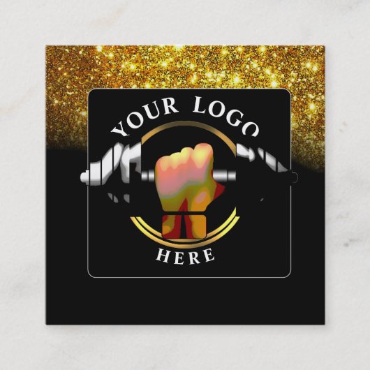 Black Gold Trainer Social Media Visitekaartje (Voorkant)