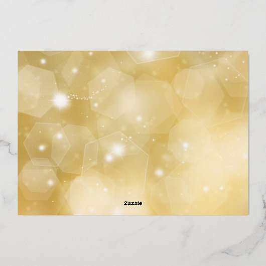 Black Gold Tree Corporate Holiday Party Folie Uitnodiging (Achterkant)