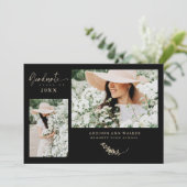 Black Gold Trendy Branches Afstuderen 2 Foto's (Staand voorkant)