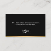 Black Gold Trim Visitekaartje (Achterkant)
