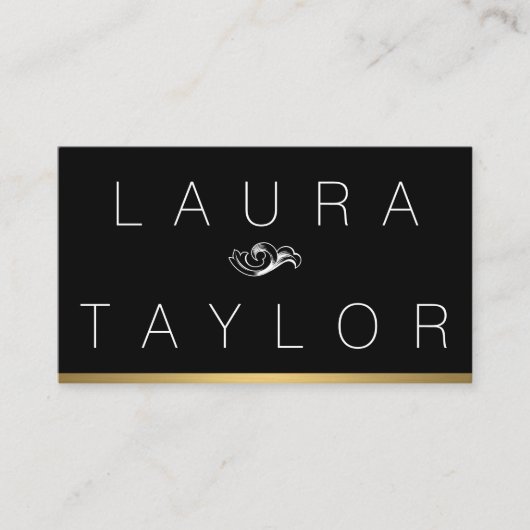Black Gold Trim Visitekaartje (Voorkant)