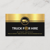 Black Gold Truck Stripe Logistics Transport-driver Visitekaartje (Voorkant)