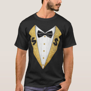 Black & Gold Tuxedo T-Shirt