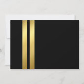Black Gold Typografie Mannelijk Afstuderen Foto Aankondiging (Achterkant)