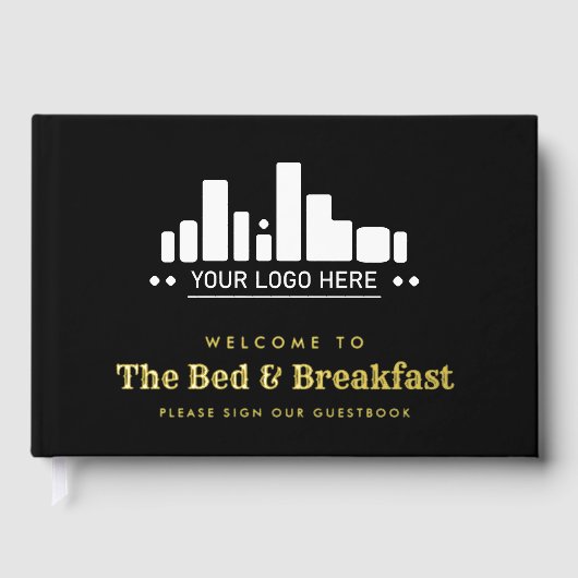Black Gold Uw Logo Bed & Breakfast Gastenboek (Voorkant)