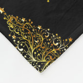 Black & Gold vakantiebomen Fleece Deken (Hoek)