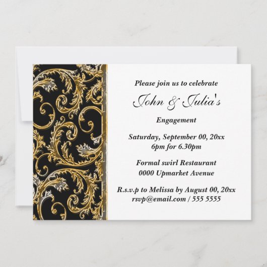 Black gold verloving Day CUSTOMIZE Kaart (Voorkant)