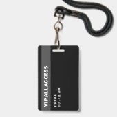 Black Gold VIP All Access Pass Event ID-logo Badge (Achterkant met koord)