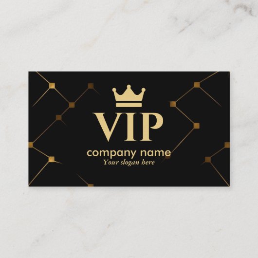 Black & Gold VIP-volledig  en professioneel Visitekaartje (Voorkant)