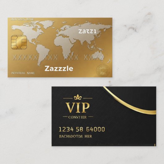 Black Gold-Visitekaartjes Visitekaartje (Voorkant / Achterkant)