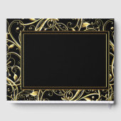 Black Gold Vlourish 50th Wedding Jubileum Gastenboek (Achterkant)