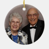 Black Gold Vlourish 50th Wedding Jubileum Keramisch Ornament (Achterkant)