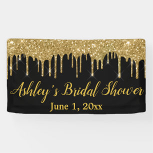 Black Gold Vrijgezellenfeest Backdrop Photo Booth  Spandoek