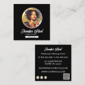 Black&Gold waterverf Instagram Visitekaartje (Voorkant / Achterkant)