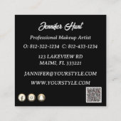 Black&Gold waterverf Instagram Visitekaartje (Achterkant)