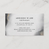 Black Gold Waterverf Moderne grafische kaart Abstr Visitekaartje (Achterkant)