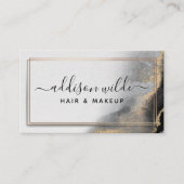 Black Gold Waterverf Moderne grafische kaart Abstr Visitekaartje (Voorkant)