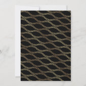 Black Gold Waves Viering van het Leven Kaart (Achterkant)