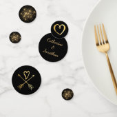 Black Gold Wedding Confetti (Groep)