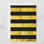 Black Gold Wedding Dress Bridal Shower Uitnodiging (Achterkant)