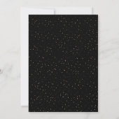 Black Gold Wedding Photo Save Our Date Kaart (Achterkant)
