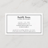 Black gold wedding photographer collage visitekaartje (Achterkant)