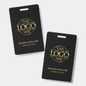 Black & Gold-werknemers-ID met aangepaste zakelijk Badge (Voor- en achterkant)