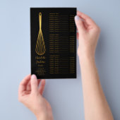Black Gold Whisk Bakery Patisserie Service Menu (Hand)