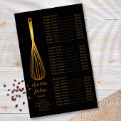 Black Gold Whisk Bakery Patisserie Service Menu