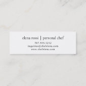 Black & Gold Whisk-Logo | Chef Catering Bakery Mini Visitekaartje (Achterkant)