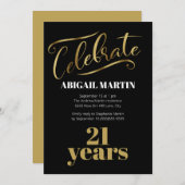 Black Gold White, 21e verjaardag Kaart (Voorkant / Achterkant)