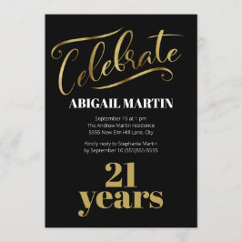 Black Gold White, 21e verjaardag Kaart