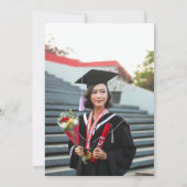 Black Gold White Diploma Gradua Party Foto Kaart (Achterkant)