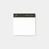 Black Gold White Elegant Monogram Moderne Sjabloon Post-it® Notes (Voorkant)