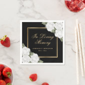 Black Gold White Floral Memorial Funeral Servet (Insitu)