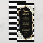 Black Gold White-menukaart Programmakaart (Voorkant / Achterkant)