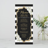 Black Gold White-menukaart Programmakaart (Staand voorkant)