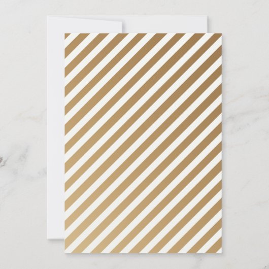 Black Gold White Stripe Afstuderen Save Date Photo Save The Date (Achterkant)