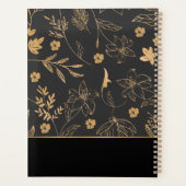 Black Gold Wildflowers floral bloom 2026  planner (Achterkant)