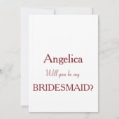 Black & Gold with Heart Will You Be my Bridesmaid Kaart (Achterkant)