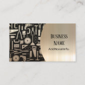 Black & Gold Workshop Tools Visitekaartje (Voorkant)