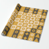 Black & Gold Wrapping paper Cadeaupapier (Uitgerold)