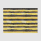 Black Gold Yellow Bee Stripes Birthday Tissuepapier (Voorkant)