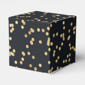 Black Gold Yellow Glitter Party Bedankdoosjes (Achterkant)